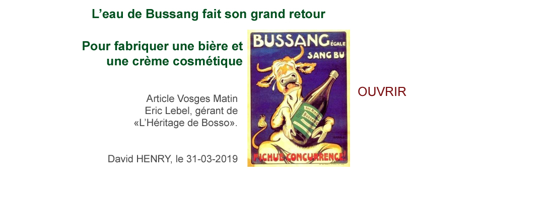 Les Eaux de Bussang verront leurs exploitations débuter en 2019