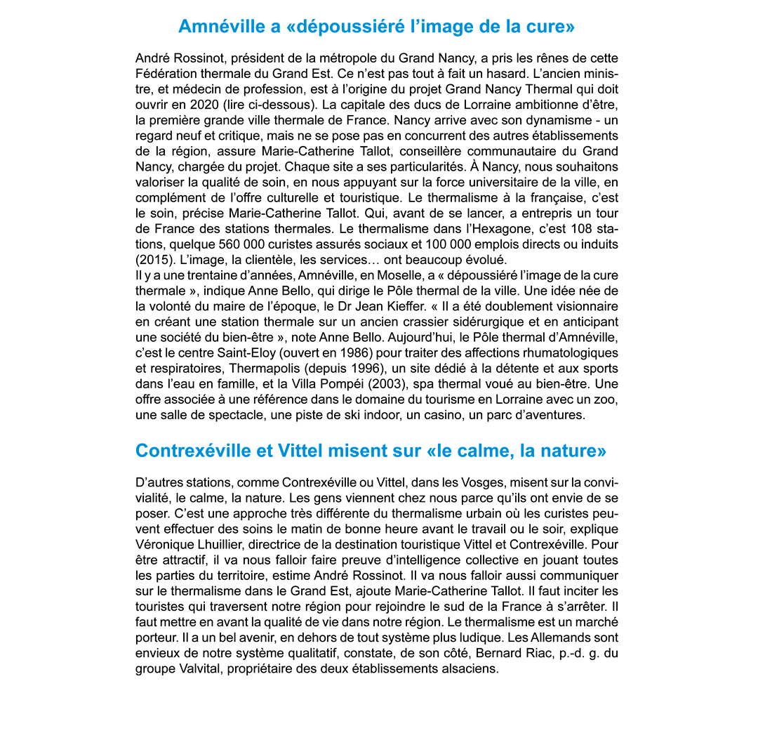 Le thermalisme à la française, c’est le soin